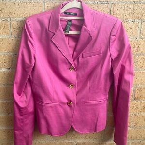 Lauren by Ralph Lauren Hot Pink Blazer Size 8.